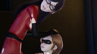 Futa Incredibles - Violet Gets Creampied By Helen Parr - 3D Porn