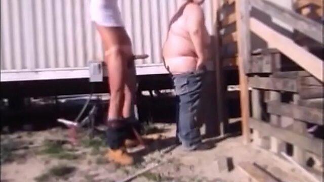Housewife Pays Yardworker With Blowjob, Creampie, And Outdoor Fuck