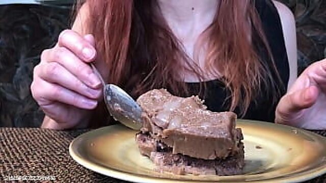 Caden Blows His Load On A Cake Slice, Aimee Chows Down