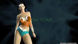 Horny Animated Guy And His Girlfriend Are Dressed Up As Superheroes And Having Sex In The Nature