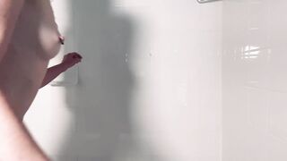 Slomo Removal Of Torn Pantyhose Before Full Speed Shower Head Orgasms