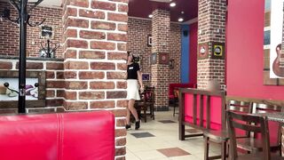 Risky Sex In A Cafe With A Waitress