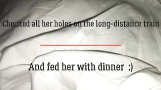 Fucked A Slut On The Train In All Holes And Fed Her Sperm. Public. Extreme