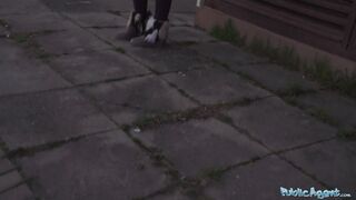 Public Agent Chanel Kiss Sucks Cock Before Being Bent Over In Public Toilets For Sex