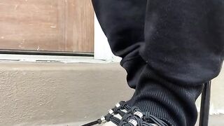 Fancy Flip Flop Dangle On Mature Milf Feet