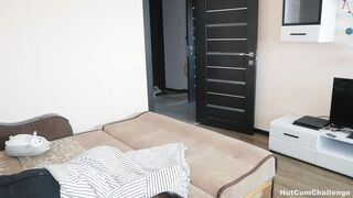 Naughty Family - Step Sister Secretly Sucks My Cock Under The Covers, Mom Did Not Know That She Was At Home And Showed Me Tits And Ass