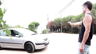 Nudist Driver Takes Me When I Was Hitchhiking. Outdoor Sex