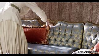 Maid Plays With Her Pussy In Her Lady's Room