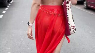 Showing Off Naked Under My Transparent Outfits