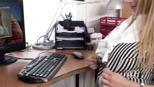 Busty Babe's Office Fun