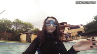 Hot Underwater Pool Masturbation Of Emi Serene