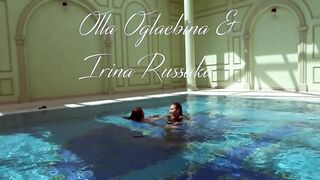 Olla Oglaebina And Irina Russaka Sexy Nude Girls In The Pool