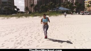 Therealworkout - Busty Blonde Rides Trainer After The Beach Session