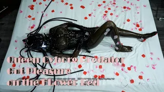 Queen Cyborg Predator Got Pleasure On The Flower Bed