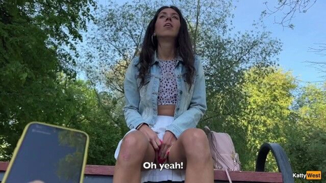 Watch Katty West's Public Masturbation & Risky Public Sex Toy Play With Her Orgasms In Public Park